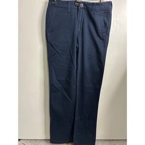 Abercrombie Kids Straight Chino Pants Boys Slim Size 15/16 Navy‎ Blue